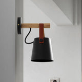 Wooden simple creative wall light led bedroom bedside decoration morden Nordic design living room corridor hotel E27 wall lamps