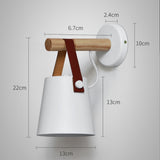 Wooden simple creative wall light led bedroom bedside decoration morden Nordic design living room corridor hotel E27 wall lamps