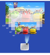 LED Mini Projector D40W,Video Beamer for Home Cinema.1600 Lumens, Support HD, Wireless Sync Display For iPhone/Android Phone