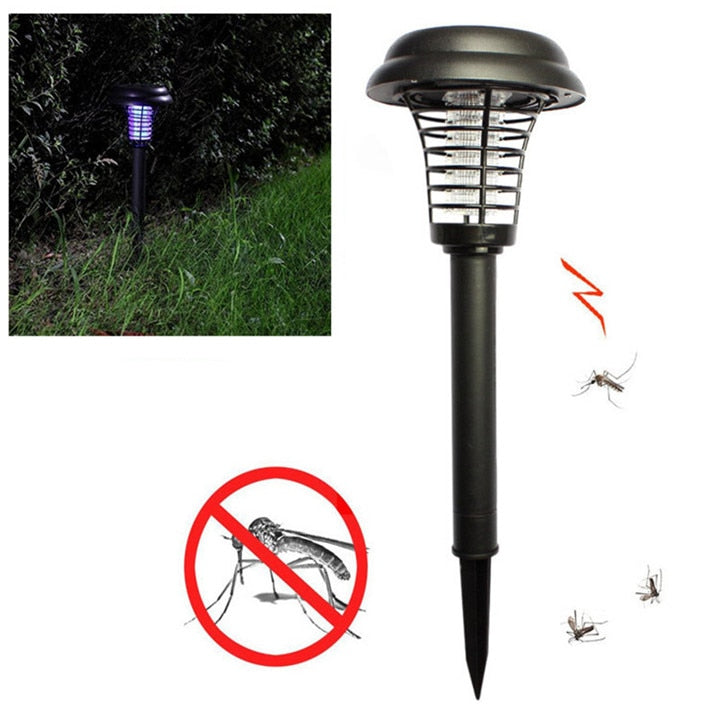 Solar LED Mosquito Repellent Killer Lamp Outdoor Mosquito Pest Fly Bug Insect Zapper Killer Trap Lamp For Garden Yard Lawn