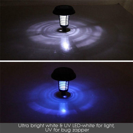 Solar LED Mosquito Repellent Killer Lamp Outdoor Mosquito Pest Fly Bug Insect Zapper Killer Trap Lamp For Garden Yard Lawn