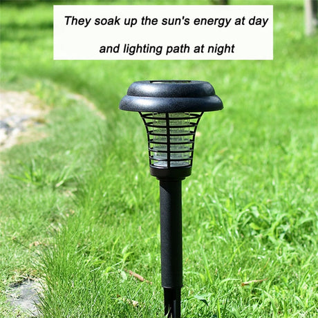 Solar LED Mosquito Repellent Killer Lamp Outdoor Mosquito Pest Fly Bug Insect Zapper Killer Trap Lamp For Garden Yard Lawn