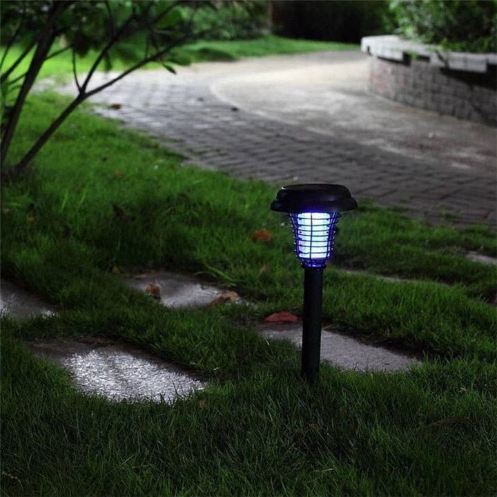 Solar LED Mosquito Repellent Killer Lamp Outdoor Mosquito Pest Fly Bug Insect Zapper Killer Trap Lamp For Garden Yard Lawn