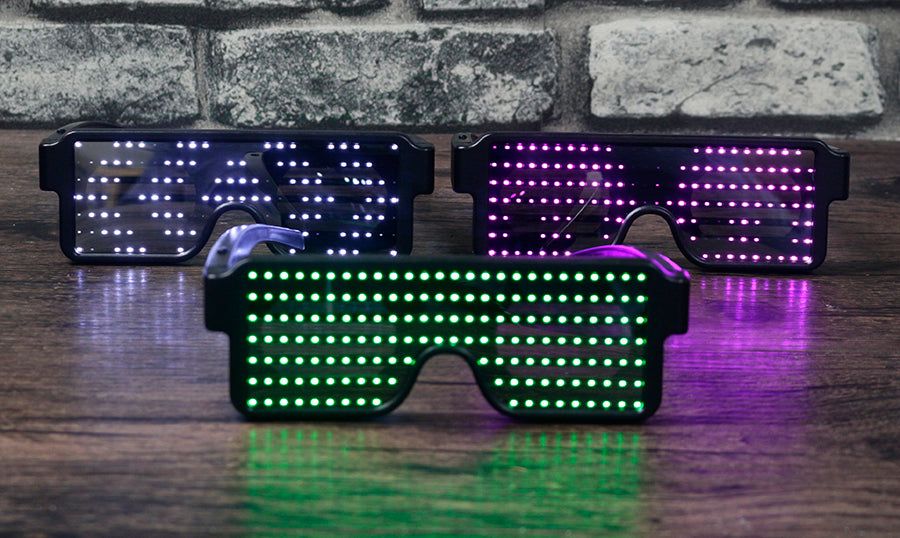 Quick Flash Led Party Glasses USB charge Luminous Glasses Christmas Concert light Toys