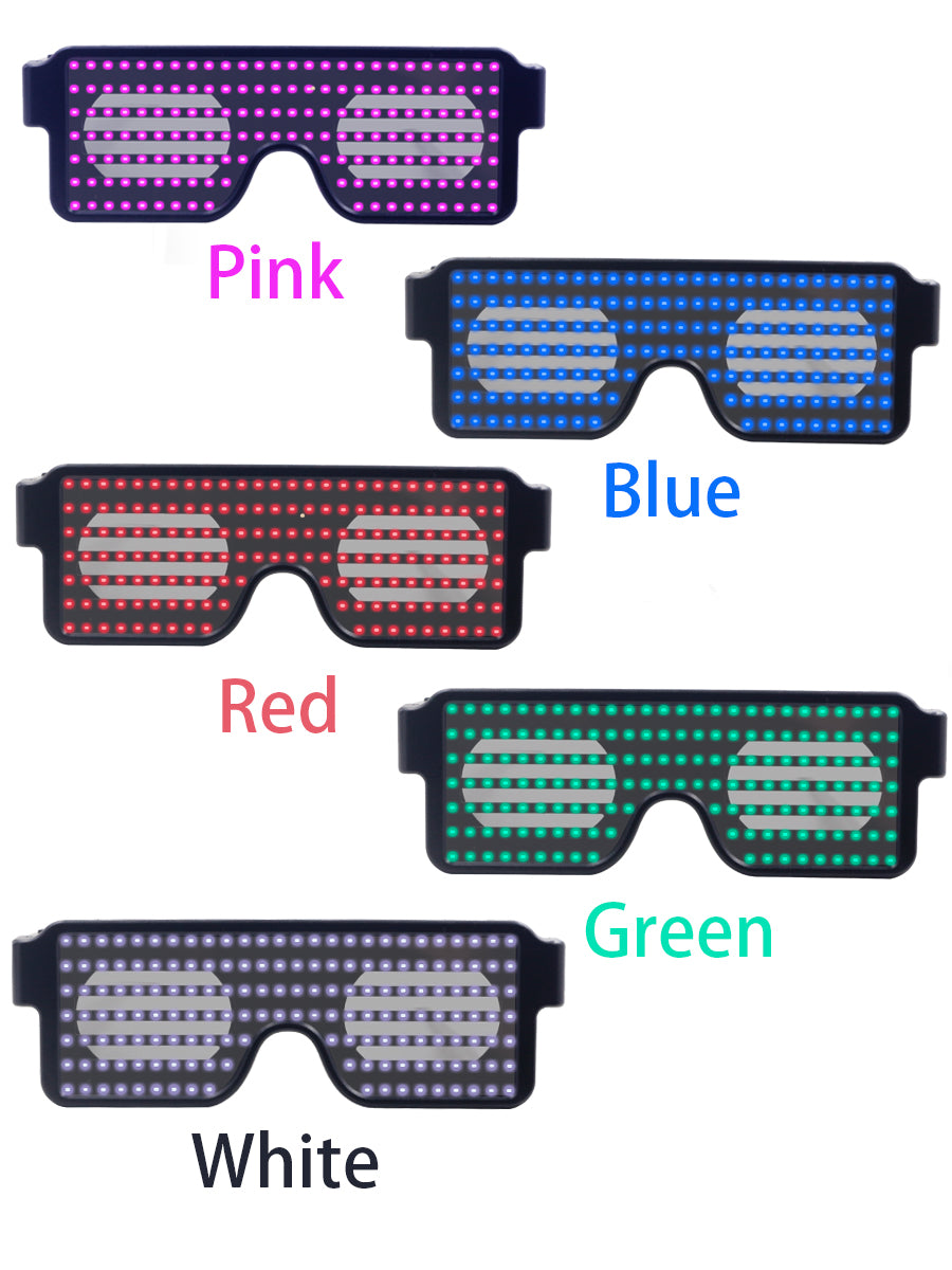 Quick Flash Led Party Glasses USB charge Luminous Glasses Christmas Concert light Toys