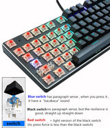 Gaming Mechanical Keyboard Blue Red Switch 87key Anti-ghosting RGB/Mix Backlit LED USB RU/US Wired Keyboard For Gamer PC Laptop