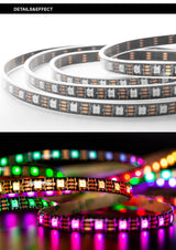 Led Strip 30/60/74/96/100/144 pixels/leds/m WS2812 Smart RGB Led Light Strip Black/White PCB IP30/65/67 DC5V