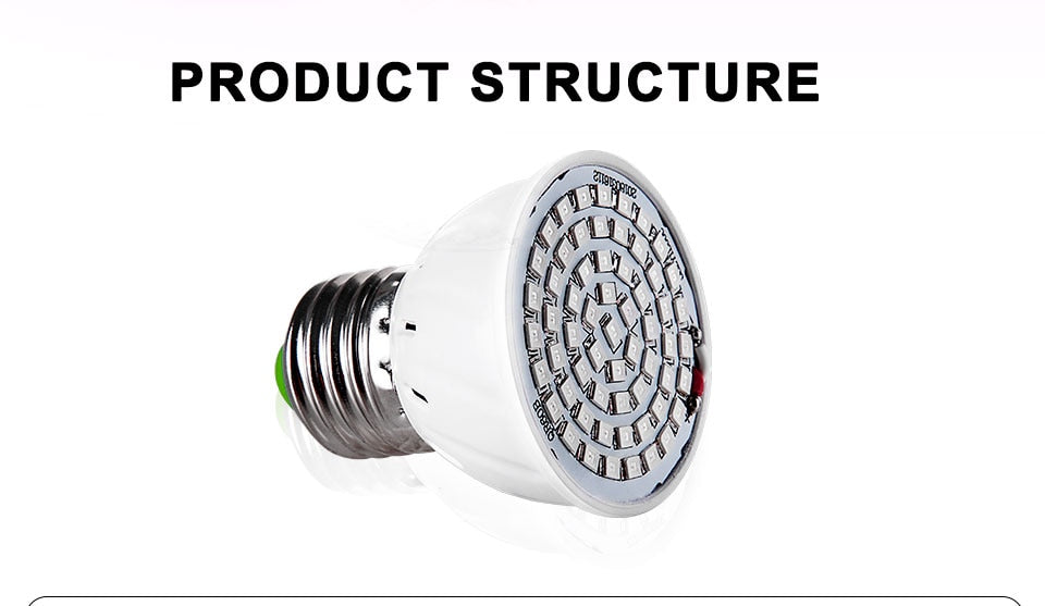 Full Spectrum E27 220V LED Plant Grow Light Bulb Fitolampy Phyto Lamp For Indoor Garden Plants Flower Hydroponics Grow Tent Box