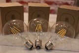 Filament Bulb G80 G95 G125 Big Global light bulb 2W 4W 6W 8W filament bulb E27 clear glass indoor lamp AC220V