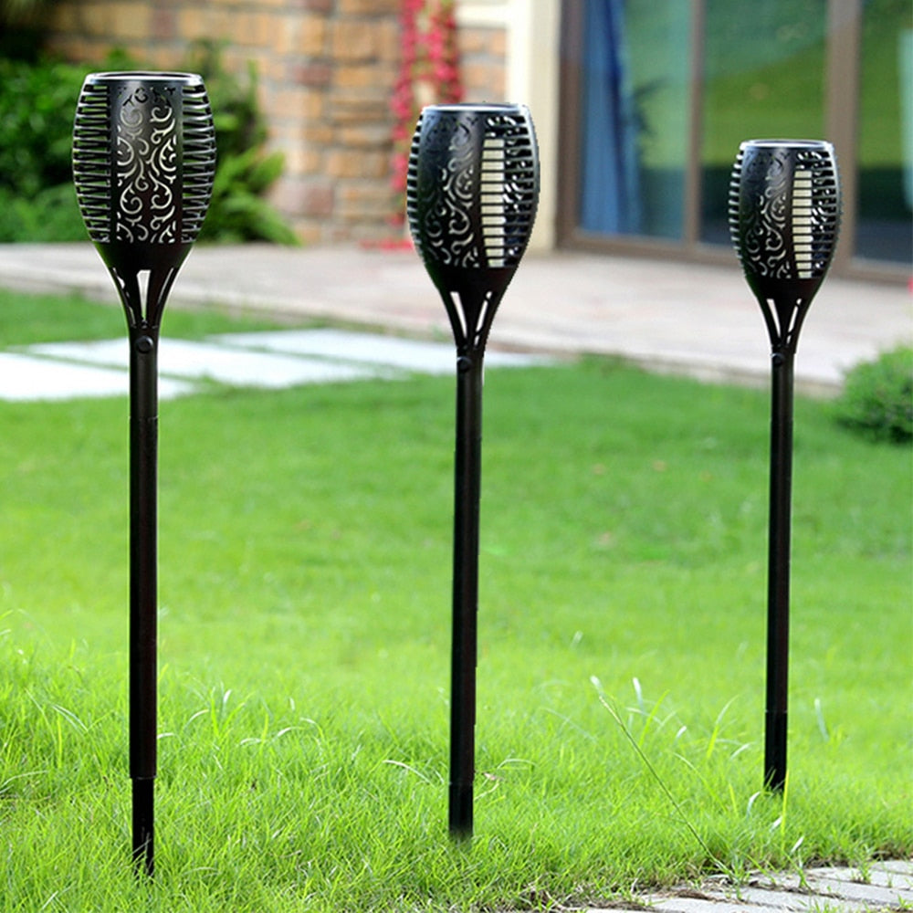Solar Flame Lamp Flickering IP65 Waterproof LED Garden Decoration Landscape Light Lawn Lamp Path Lighting Torch Light Spotlight