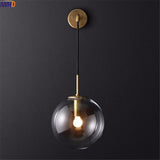 Nordic Modern LED Wall Lamp Glass Ball Bathroom Mirror Beside American Retro Wall Light Sconce Wandlamp Aplique Murale