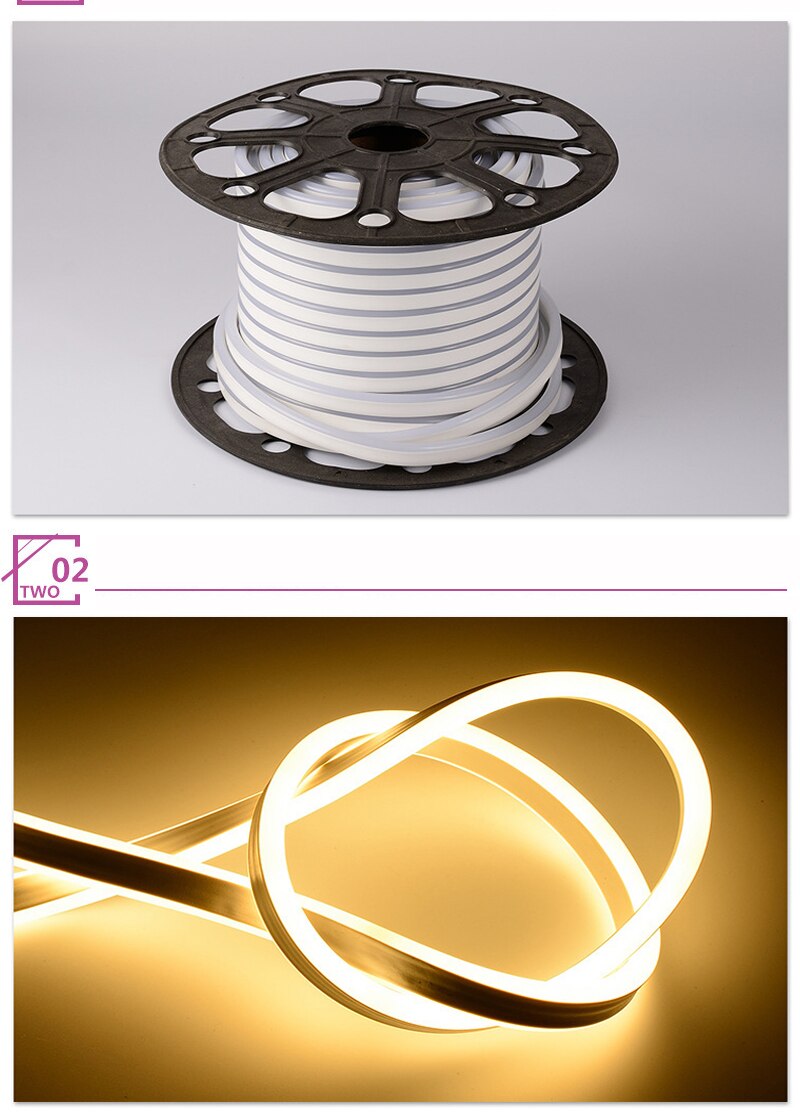 Flexible Led Strip Neon Tape SMD 2835 Soft Rope Bar Light SMD 2835 Silicon Rubber Tube Outdoor Waterproof lighting