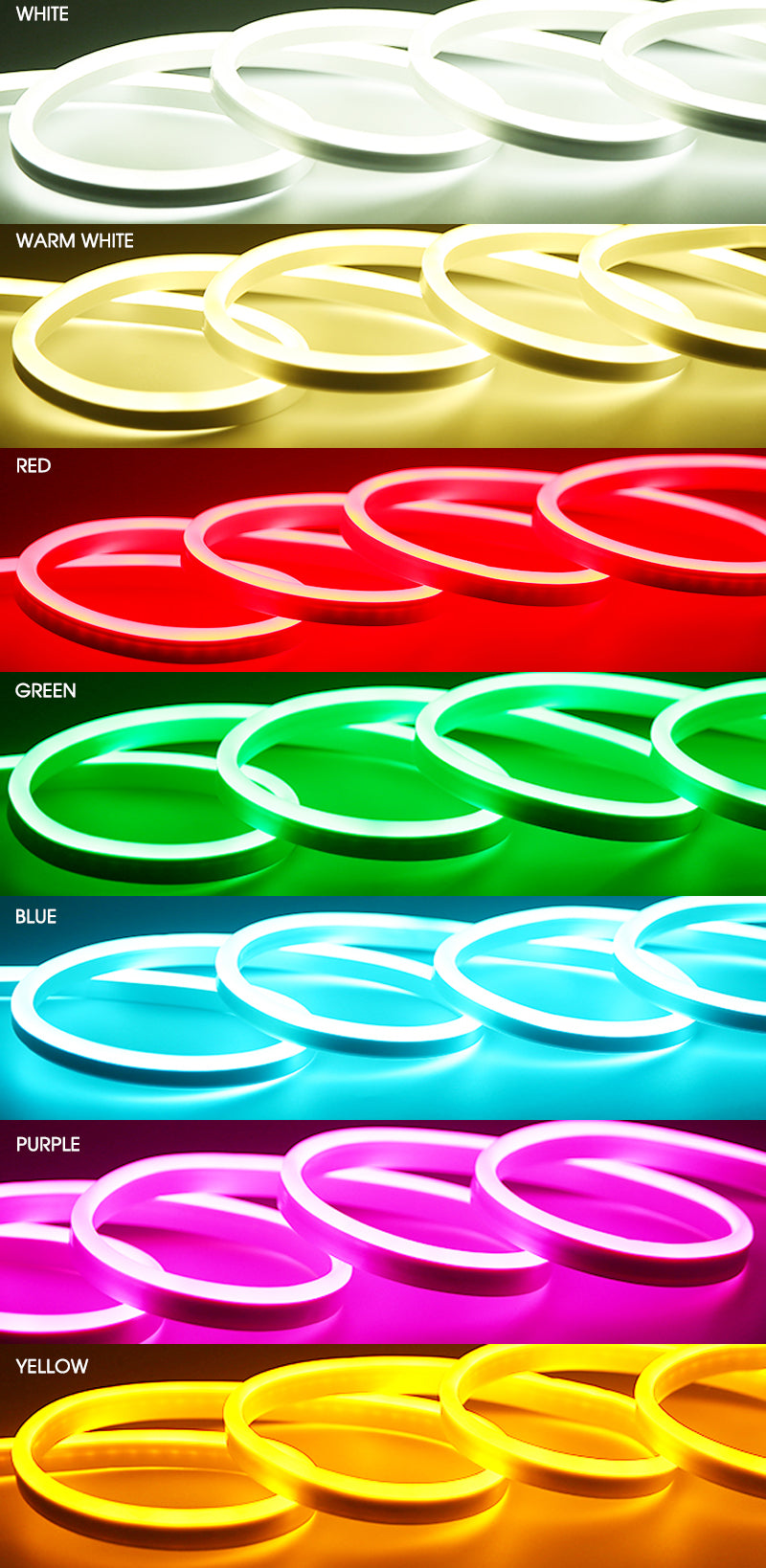 Flexible Led Strip Neon Tape SMD 2835 Soft Rope Bar Light SMD 2835 Silicon Rubber Tube Outdoor Waterproof lighting