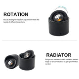 Dimmable Surface Mounted LED COB Downlight 5W/7W/9W/15W LED Lamp AC85V-265V Ceiling Spot Light with LED Driver White/Warm White