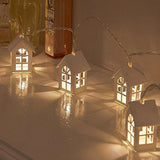LED Garland Wood House String Light 2m 10LEDs Room Decors String Lamp Wedding Party Holiday Fairy Lights Novelty Lamp