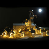 LED Garland Wood House String Light 2m 10LEDs Room Decors String Lamp Wedding Party Holiday Fairy Lights Novelty Lamp