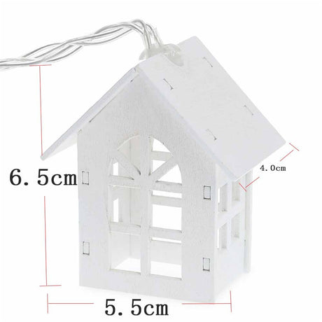 LED Garland Wood House String Light 2m 10LEDs Room Decors String Lamp Wedding Party Holiday Fairy Lights Novelty Lamp