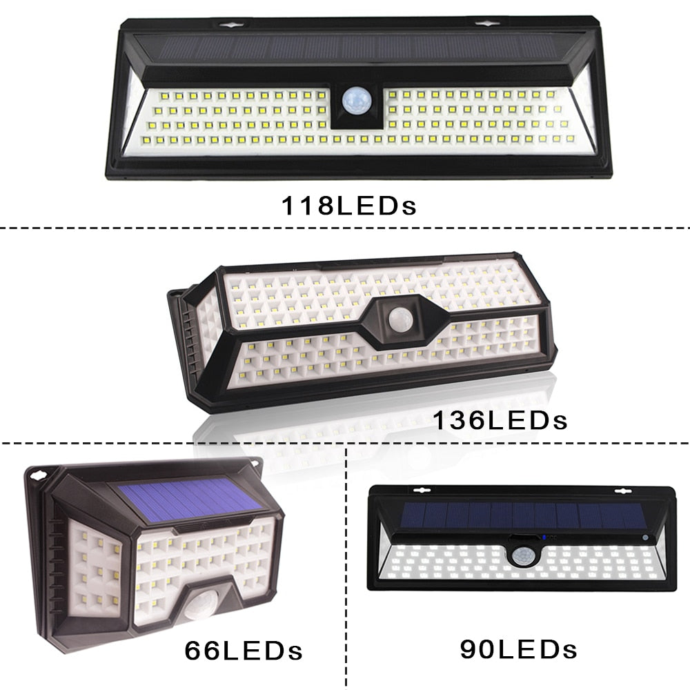 LED Street lights Waterproof Solar Power PIR Motion Sensor Wall light Outdoor lighting Ground Garden Lamp Path Home Yard