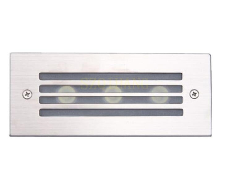 LED Deck Step Light 3x2W Underground Lamp Recessed Stair Paitio Inground Spot Light Floor Garden Landscape Wall Outdoor Lighting