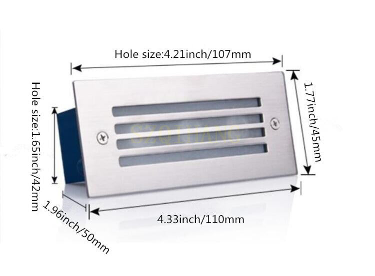 LED Deck Step Light 3x2W Underground Lamp Recessed Stair Paitio Inground Spot Light Floor Garden Landscape Wall Outdoor Lighting