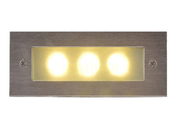 LED Deck Step Light 3x2W Underground Lamp Recessed Stair Paitio Inground Spot Light Floor Garden Landscape Wall Outdoor Lighting