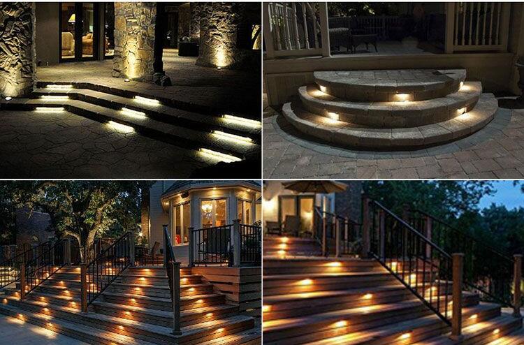 LED Deck Step Light 3x2W Underground Lamp Recessed Stair Paitio Inground Spot Light Floor Garden Landscape Wall Outdoor Lighting