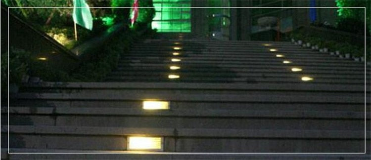 LED Deck Step Light 3x2W Underground Lamp Recessed Stair Paitio Inground Spot Light Floor Garden Landscape Wall Outdoor Lighting