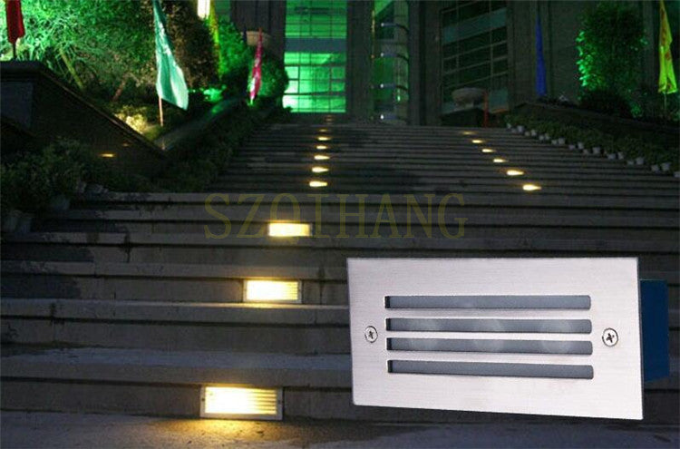 LED Deck Step Light 3x2W Underground Lamp Recessed Stair Paitio Inground Spot Light Floor Garden Landscape Wall Outdoor Lighting