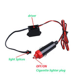 Car Interior Lighting Auto LED Strip Garland EL Wire Rope Tube Line flexible Neon Light With 12V USB Cigarette Drive