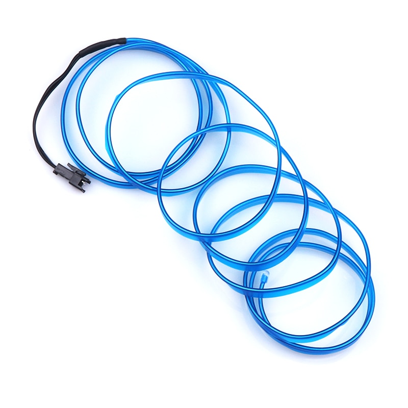 Car Interior Lighting Auto LED Strip Garland EL Wire Rope Tube Line flexible Neon Light With 12V USB Cigarette Drive