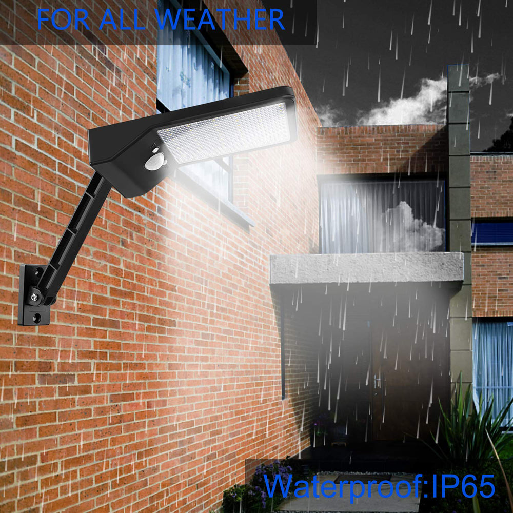 LED 800 LM emote control rotate bracket solar street light Outdoor  Solar Power Street Wall Lamp rPIR Motion Sensor
