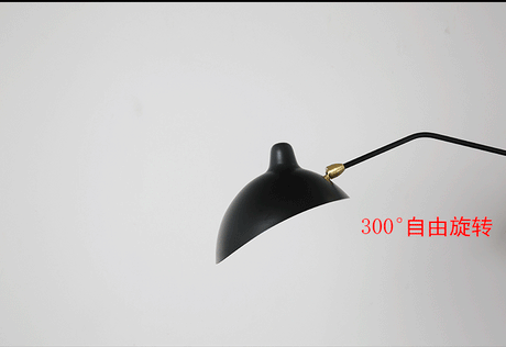 Black White Retro Loft Industrial Vintage Wall Lamps French Designer Rotating Sconce  Wall Lights For Home Decoration