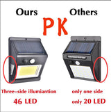 Solar Lamp LED Wall Solar Light Outdoor Security Lighting Nightlight with Motion Sensor Detector for Garden Back Door Step