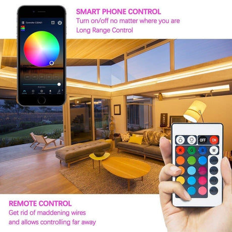 RGB LED Tape Wireless Wi-Fi LED Strip 5M 10M 15M Kit 12V 150leds Waterproof Flexible Rope Light +Wi-Fi Controller +Power Supply