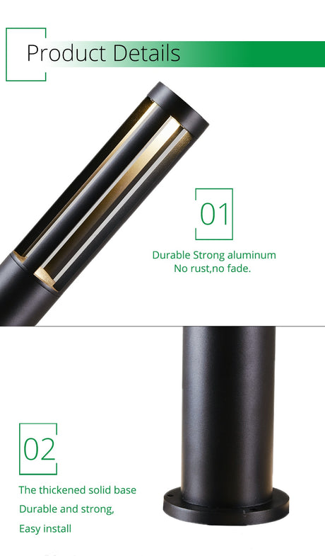 LED Landscape Garden Light Outdoor Waterproof for Lawn Decoration Yard Christmas Pathway Villa Garden Lighting Bollards Lamps