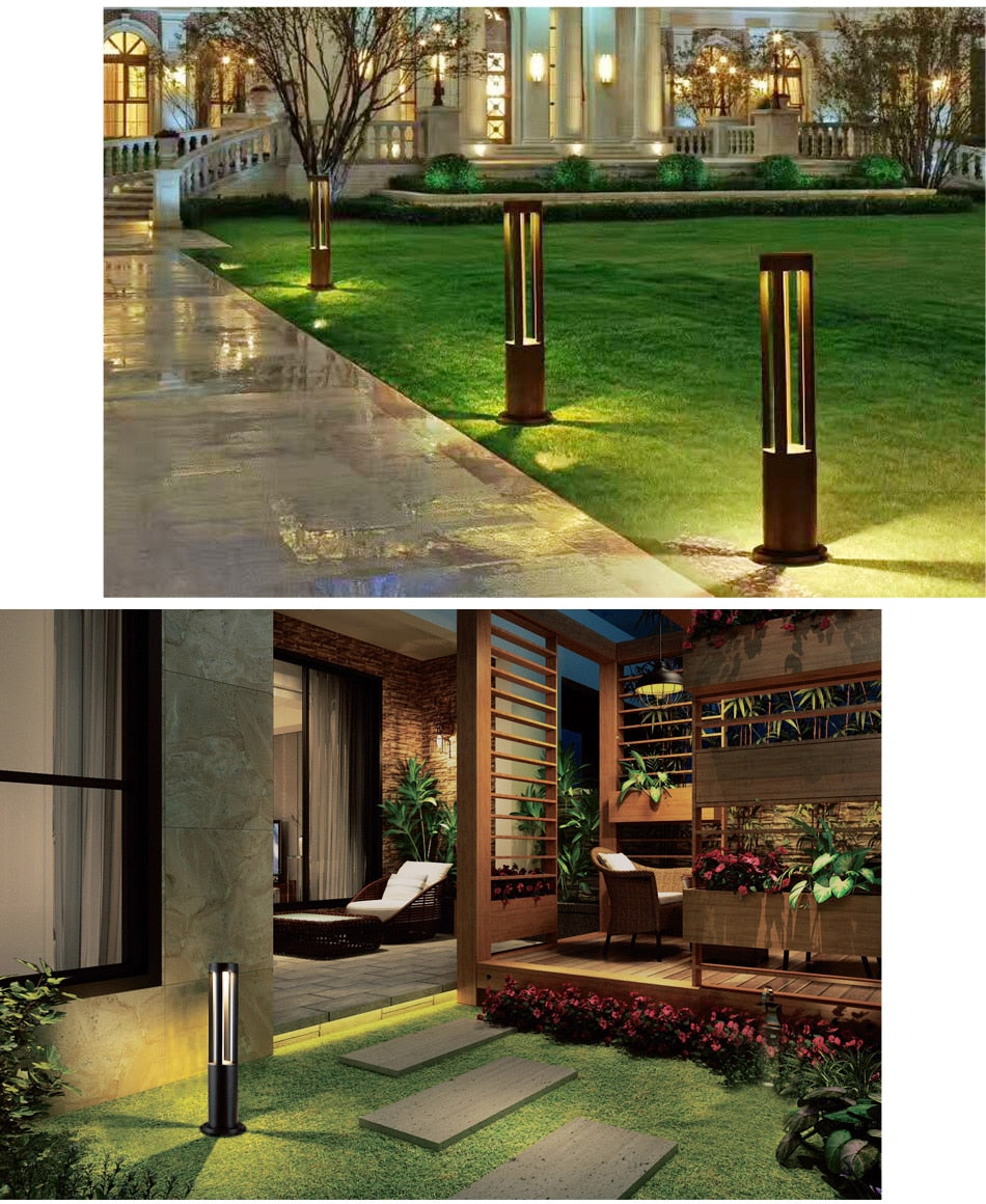 LED Landscape Garden Light Outdoor Waterproof for Lawn Decoration Yard Christmas Pathway Villa Garden Lighting Bollards Lamps