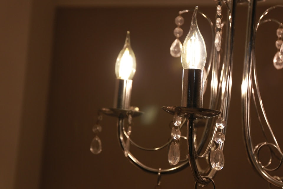 LED Filament Bulb E27 Retro Edison Lamp 220V E14 Vintage Candle Light Globe Chandelier Lighting COB Home Decors Light