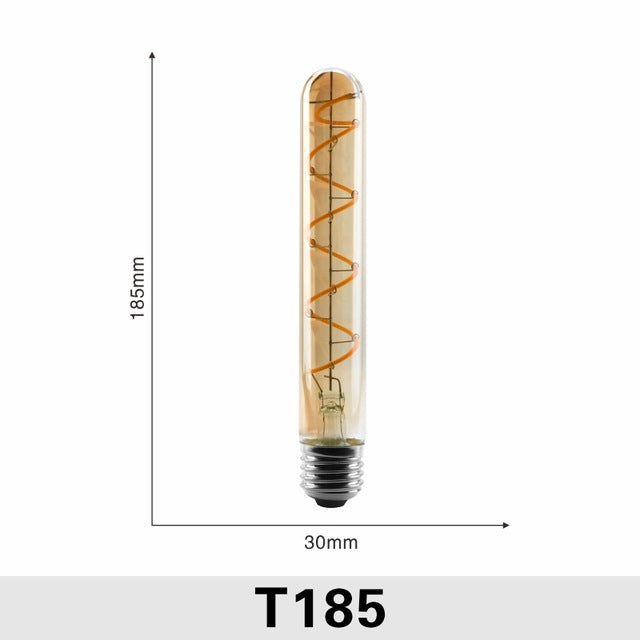 Dimmable Edison Lamp 4W 2200K C35 T45 A60 ST64 G80 G95 G125 Spiral Light LED Filament Bulb Retro Lamp Decorative Lighting