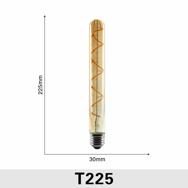 Dimmable Edison Lamp 4W 2200K C35 T45 A60 ST64 G80 G95 G125 Spiral Light LED Filament Bulb Retro Lamp Decorative Lighting