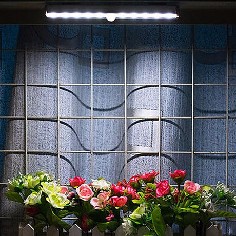 Human infrared sensor Cabinet Wardrobe Light USB Battery Recharging Lamp 10 LED IR Infrared Motion Detector