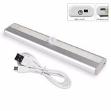 Human infrared sensor Cabinet Wardrobe Light USB Battery Recharging Lamp 10 LED IR Infrared Motion Detector