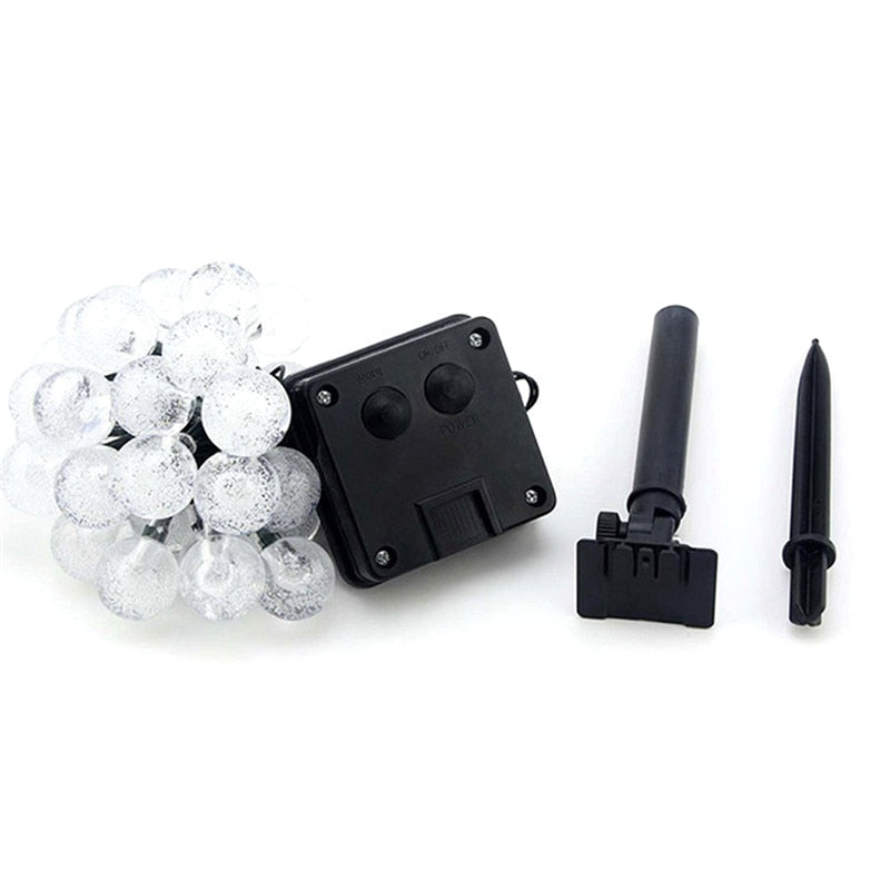 Led Solar Powered Bulbs Led String Lights for Outdoor Lighting Courtyard Street Garden Led Fairy Lights Christmas Garland