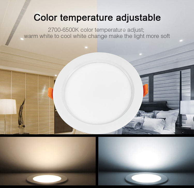 Original Mi Light RGB+CCT Ceiling Downlight AC86-265V 6W 12W 15W Waterproof Remote WiFi Control LED Panel light With LED Driver