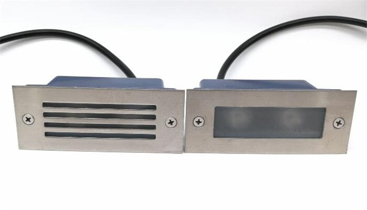 Outdoor Led Step Light IP68 Aluminum Embedded Staircase Corner Lamp Waterproof Recessed Wall Stair Lamp Footlight