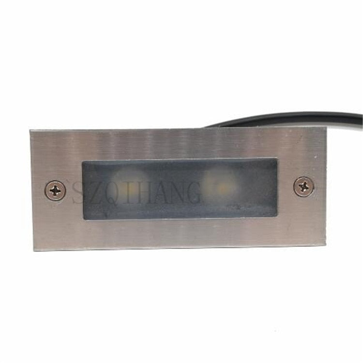 Outdoor Led Step Light IP68 Aluminum Embedded Staircase Corner Lamp Waterproof Recessed Wall Stair Lamp Footlight