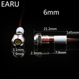 6mm 8mm 10mm 12mm 14mm Waterproof IP67 Metal LED Warning Indicator Light Signal Lamp Pilot Wire 3V 5V 12V 24V 110V 220V Red Blue