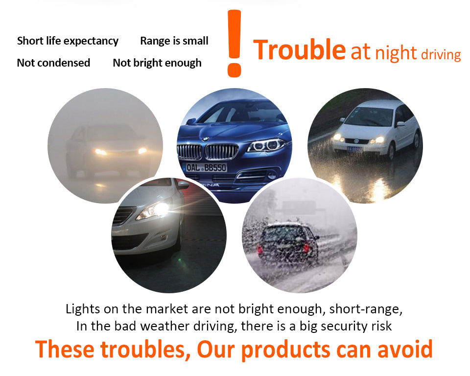 LED 4300K S2 H4 H7 H1 COB LED Headlight Bulbs H11 H13 12V 9005 9006 H3 9004 9007 9012 72W 8000LM Car LED lamp 3000K 8000K 6500K