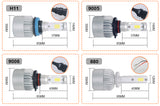 LED 4300K S2 H4 H7 H1 COB LED Headlight Bulbs H11 H13 12V 9005 9006 H3 9004 9007 9012 72W 8000LM Car LED lamp 3000K 8000K 6500K
