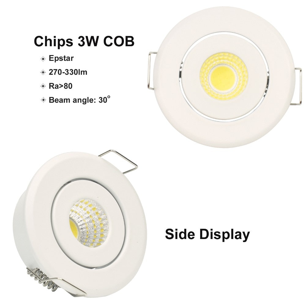 Hot sale 3w 5w 10w cob led downlight dimmable recessed lamp  home led epistar spot led kitchen 110v 220v