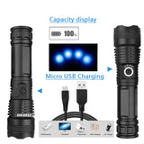 led flashlight 90000 lumens xhp70.2 most powerful flashlight 26650 USB torch xhp70 xhp50 lantern 18650 hunting lamp hand light